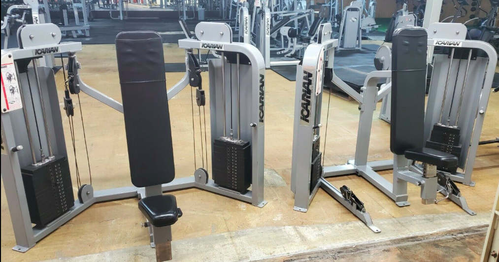 Precor Icarian Dual Cable Pulley Commercial Shoulder Press AND Commercial Chest