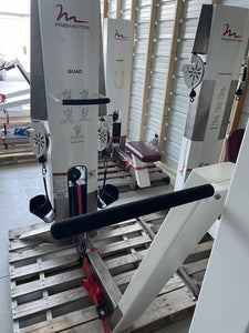 Free Motion Commercial Selectorized Standing Quad Machine