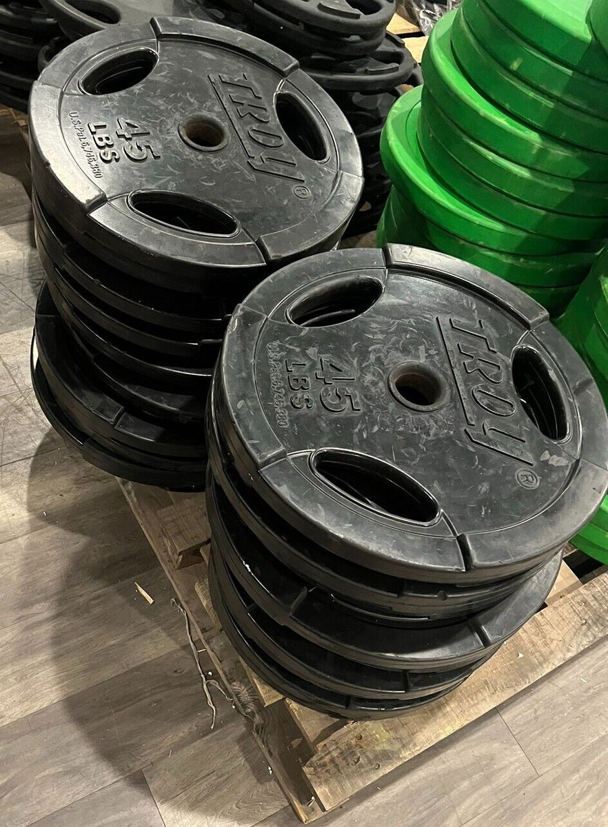 20 x 45 Troy Interlocking Grip Plate Rubber Coated Olympic Plates (Tot ...