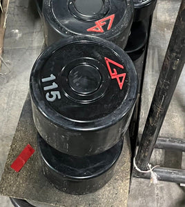 GP Industries (American Barbell) 105 - 150 lb. Set Pro Style Urethane Dumbbells