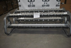 VTX Rubber Hex Dumbbell Set 10 - 110 with 2 Matrix Dumbbell Racks