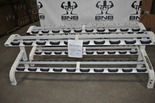 Load image into Gallery viewer, Troy Barbell Rubber Pro Style Dumbbell Set 5 - 110 With 2 Paramount Racks