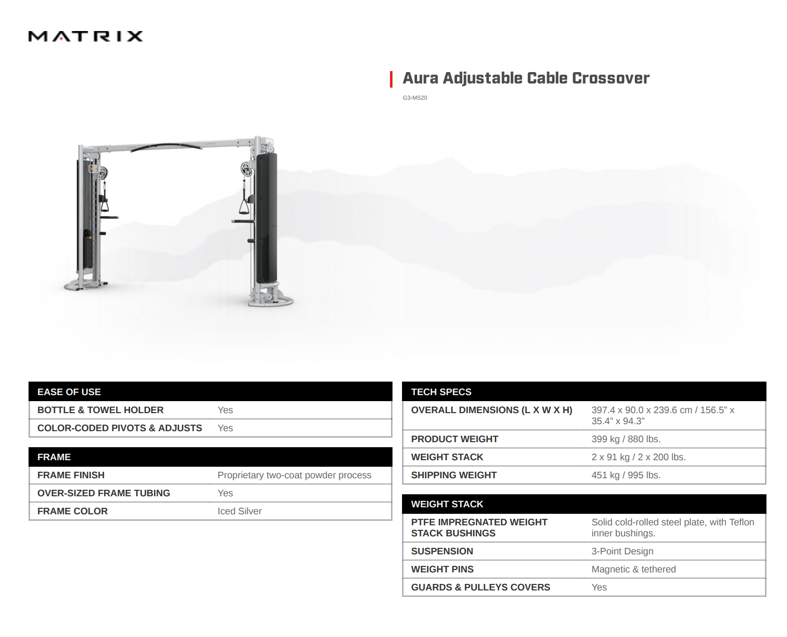 Matrix Dual Cable Matrix Aura Adjustable Cable Crossover – BNB Supplements