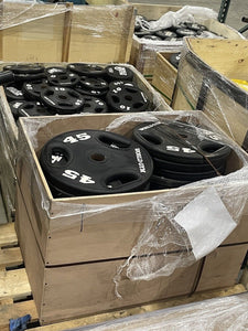 World Gym Branded Urethane Olympic Grip Plates (4,475 lbs)