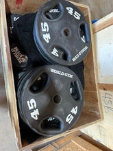 Load image into Gallery viewer, World Gym Branded Urethane Olympic Grip Plates (4,475 lbs)