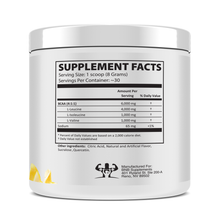 Load image into Gallery viewer, Instantized BCAA Powder 4:1:1 Lemon Drop Back