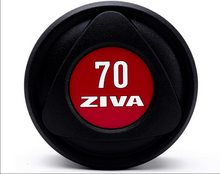 Load image into Gallery viewer, ZIVA SL Urethane Coated Dumbbells - Pair, 70 lbs. - Red Dumbbell Set