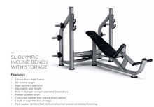 Load image into Gallery viewer, ZIVA SLX OLYMPIC INCLINE BENCH WITH STORAGE
