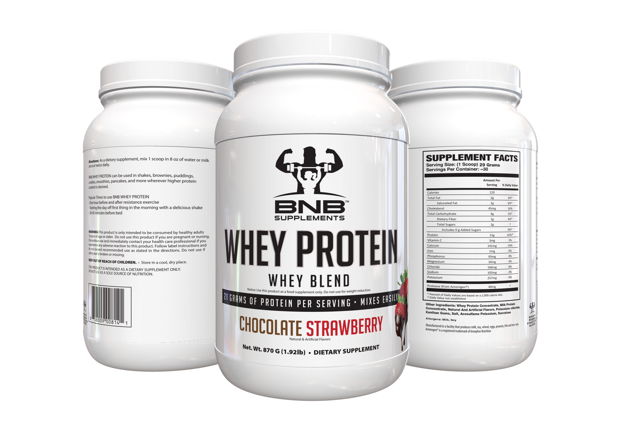100% Whey Protein - Chocolate Strawberry – BNB Supplements